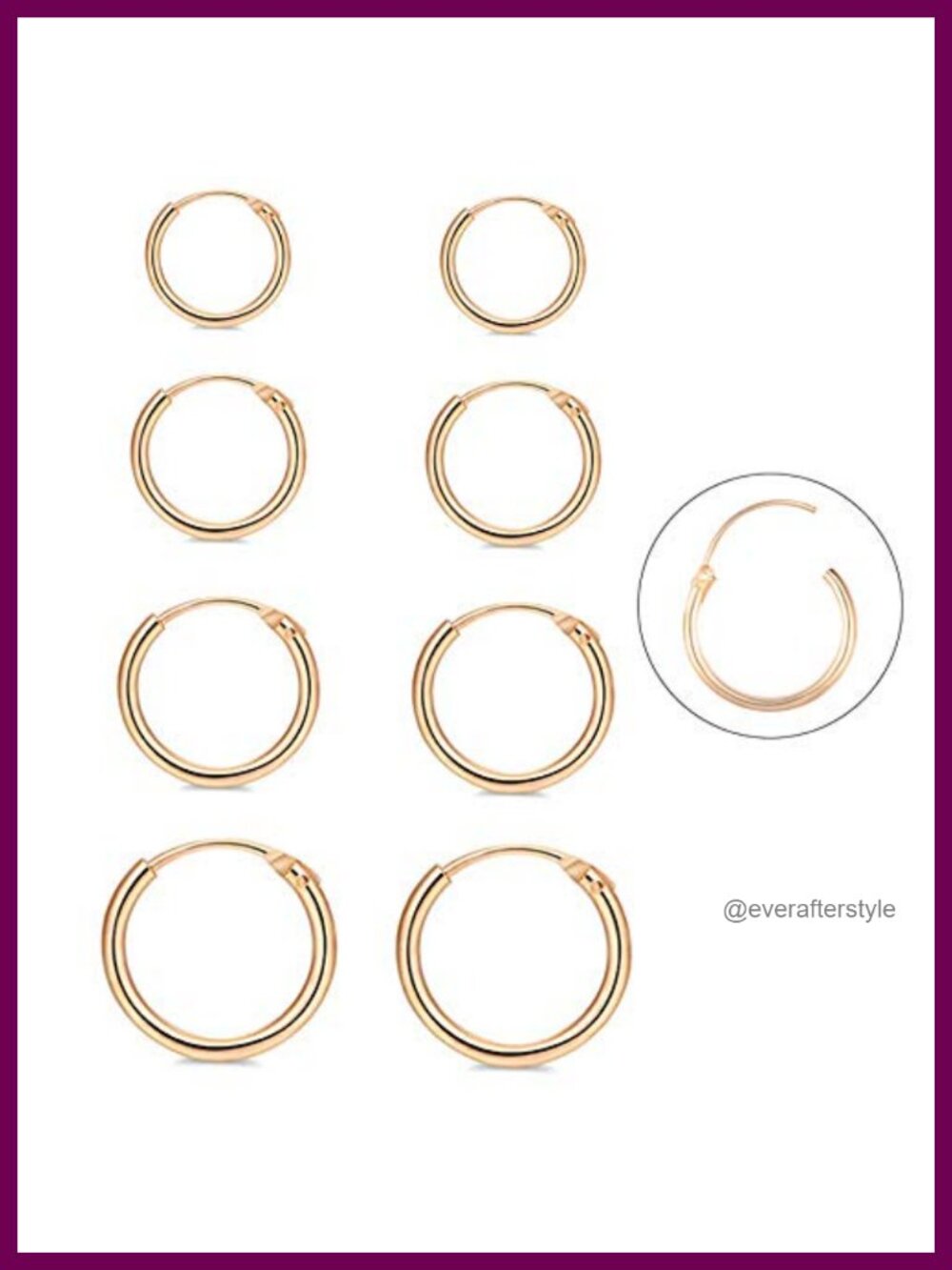 4 Pairs Hypoallergenic 925 Sterling Silver Small Hoop Earrings for Women Men